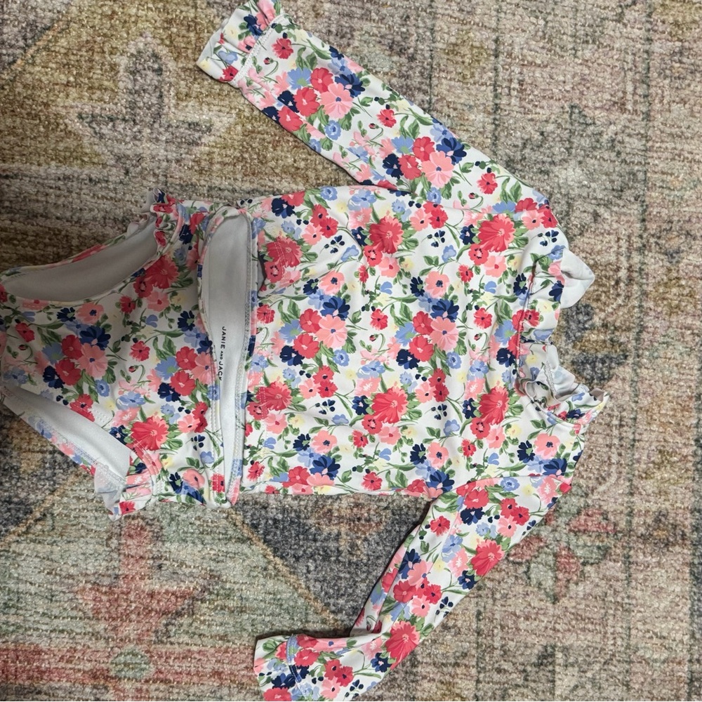 Janie and Jack Multicolor Floral Swimsuit